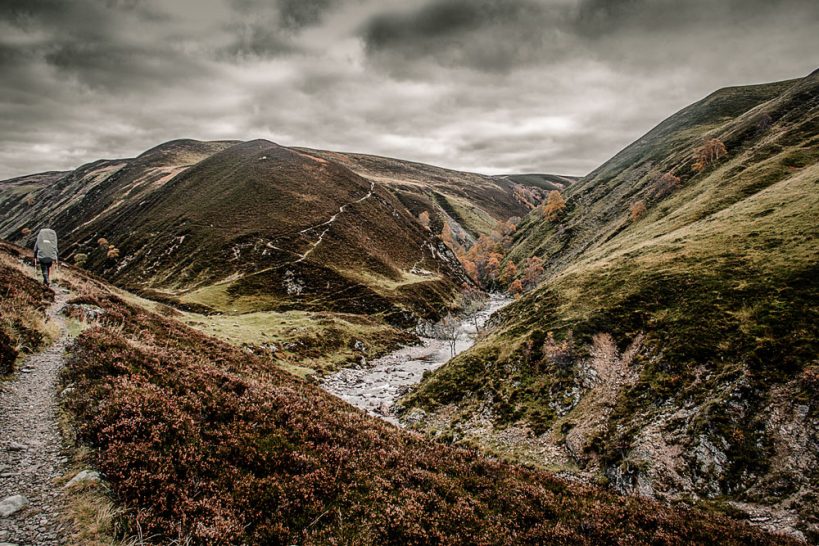 CAIRNGORMS Mountain landscape in Cairngorms National Park, Scottish Highlands