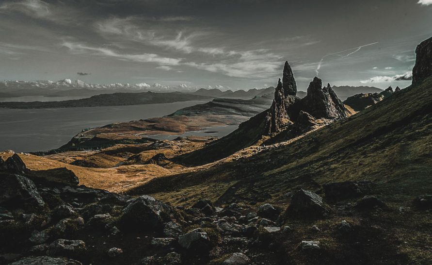 SKYE Dramatic coastal landscape on the Isle of Skye, Scotland