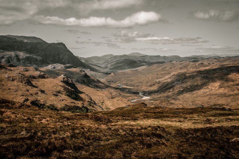 WESTER ROSS Rugged mountain and loch landscape in Wester Ross, Scotland